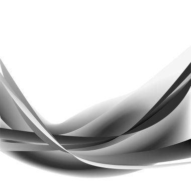 Yatay arka plan gri dalga duman izole