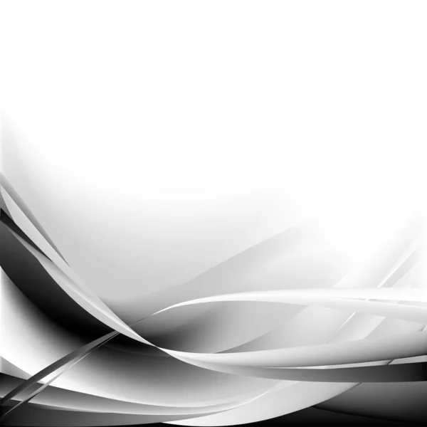 黑色和白色波浪抽象背景白色背景上 — 图库矢量图片