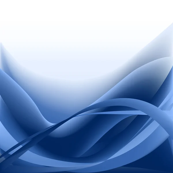 蓝色波浪抽象背景白色背景上 — 图库矢量图片