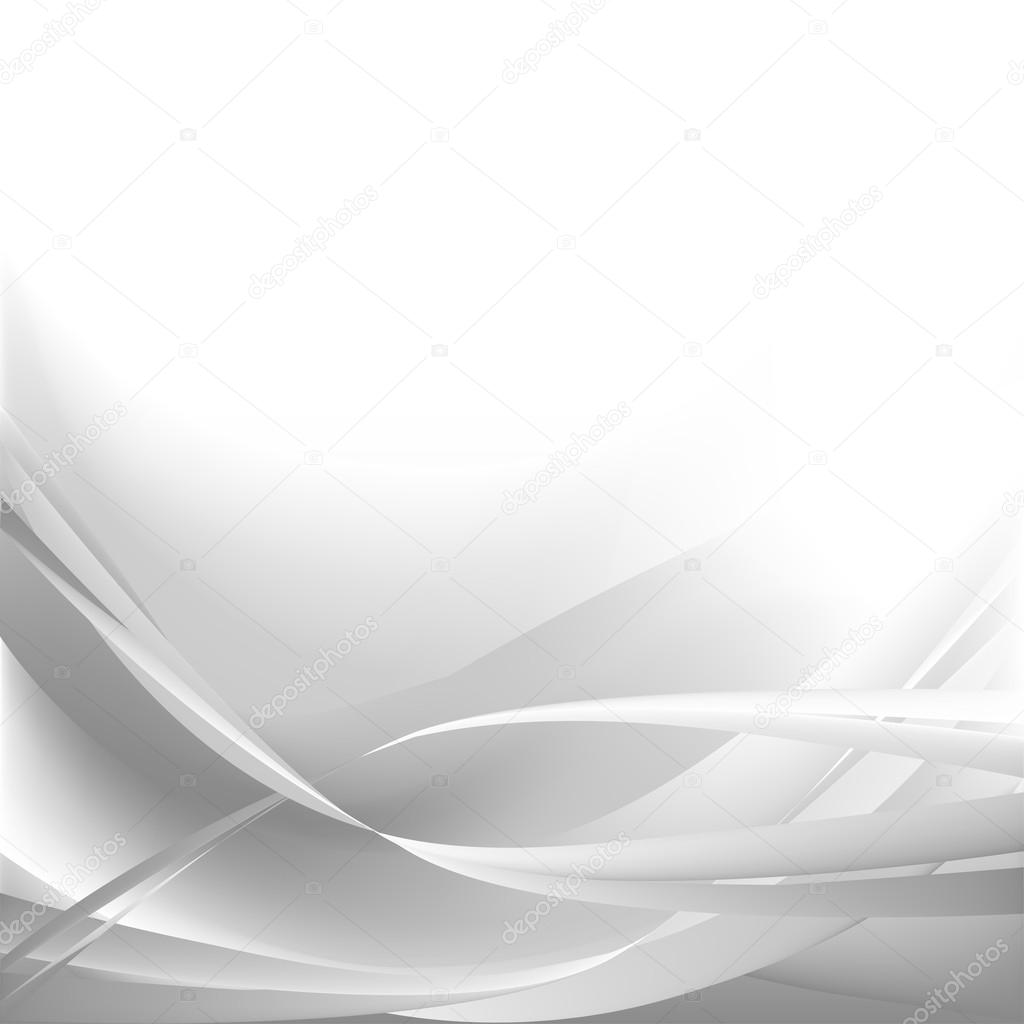 Gray monohrom waves abstract background on white background