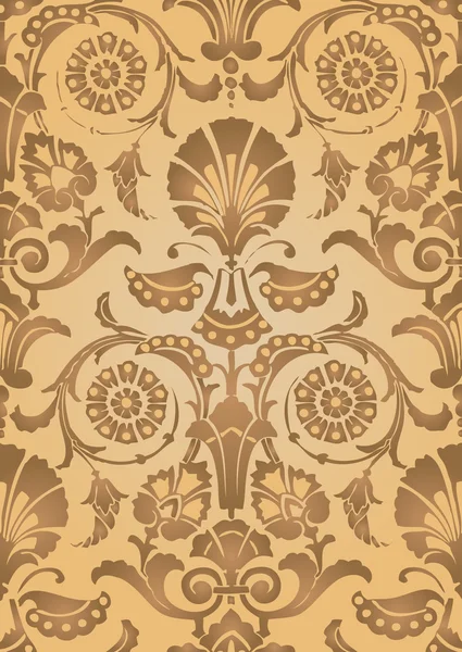 Ouro abstrato floral padrão vintage fundo —  Vetores de Stock