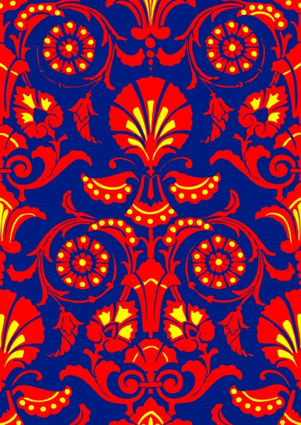 Azul abstracto floral patrón vintage fondo — Vector de stock