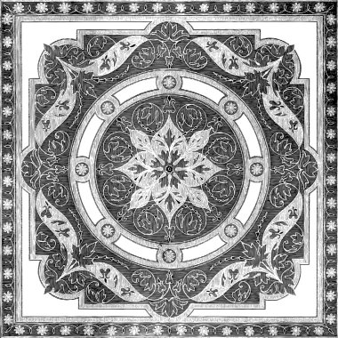 38 soyut çiçek Mozaik çini vintage