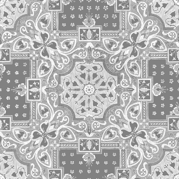 36 Abstract floral mosaico azulejo ornamento do vintage sem costura — Vetor de Stock