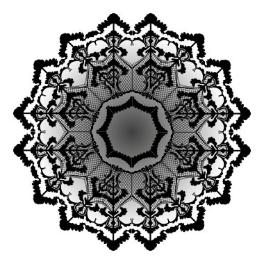 Vector round lace flower vintage