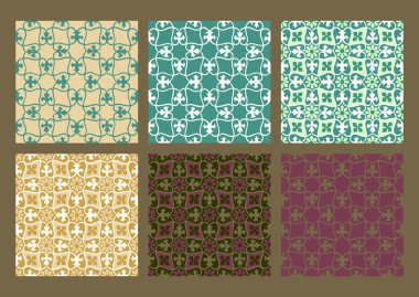 renkli dizi sorunsuz çiçek desenleri vintage arka planlar