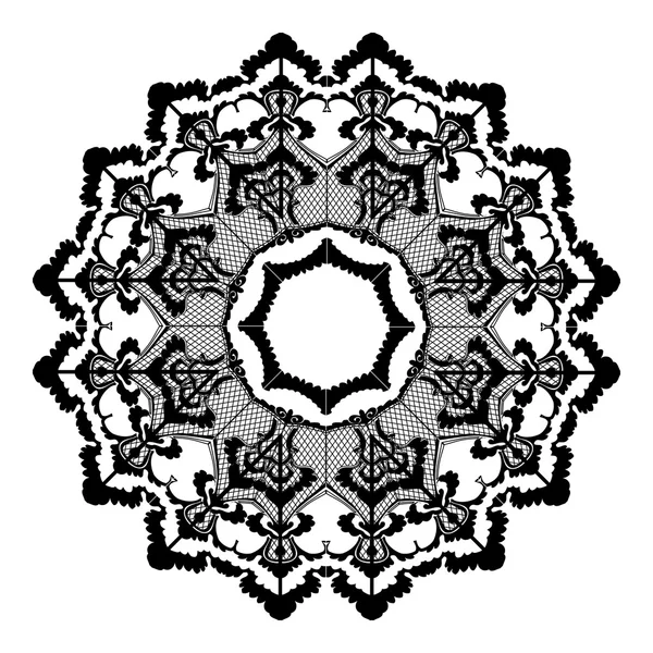 Vector round lace flower vintage of white background — Διανυσματικό Αρχείο