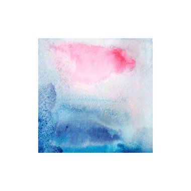 Beyaz arka plan suluboya dokulu zemin üzerinde izole renkli vektör soyut suluboya el boya doku