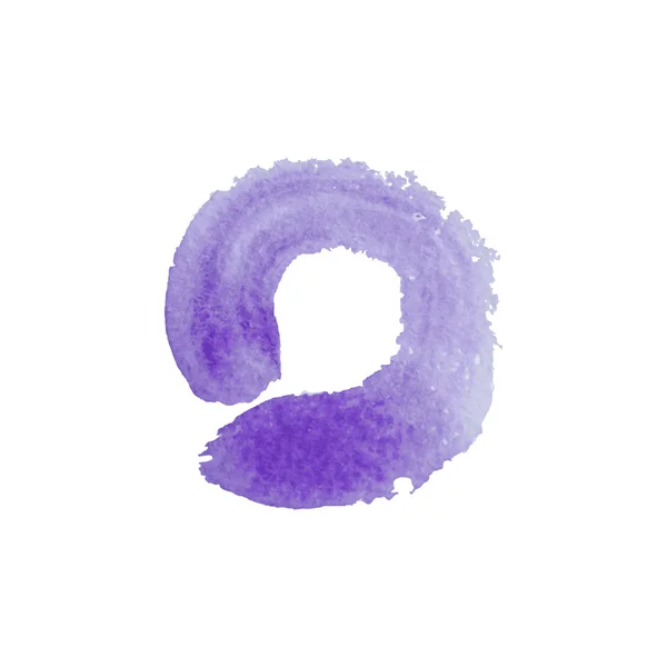 Vetor roxo círculo de pintura aquarela isolado — Vetor de Stock