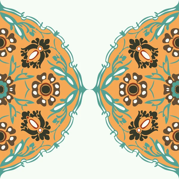 Красочный круглый цветочный угол границы абстрактный вектор фона — стоковый вектор