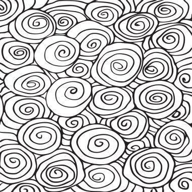 Kesintisiz dalga paterni, çizilmiş dalgalar arka plan vintage desen kıvrılmış.