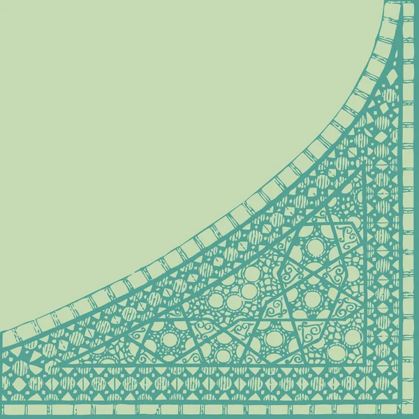 Esquina geométrica patrón de marco azulejo étnico fondo colorido v — Vector de stock