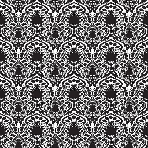 Vector padrão floral sem costura vintage — Vetor de Stock