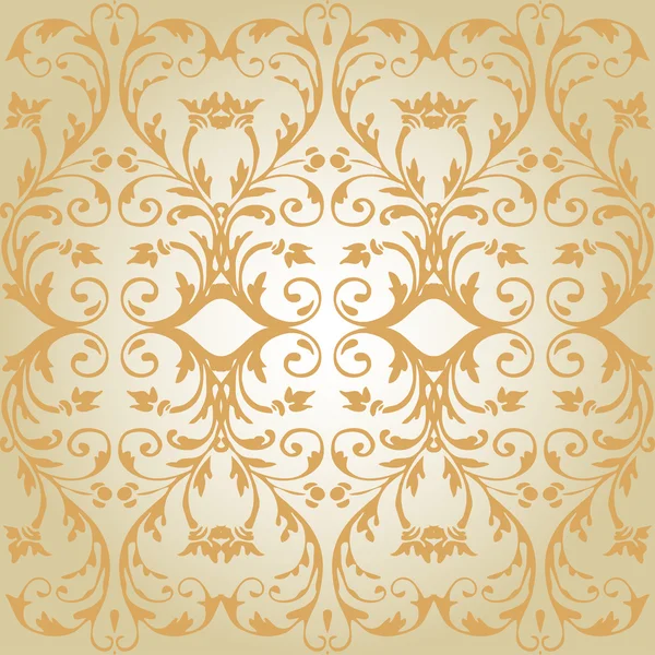 Fondo floral sin costura vectorial beige — Vector de stock