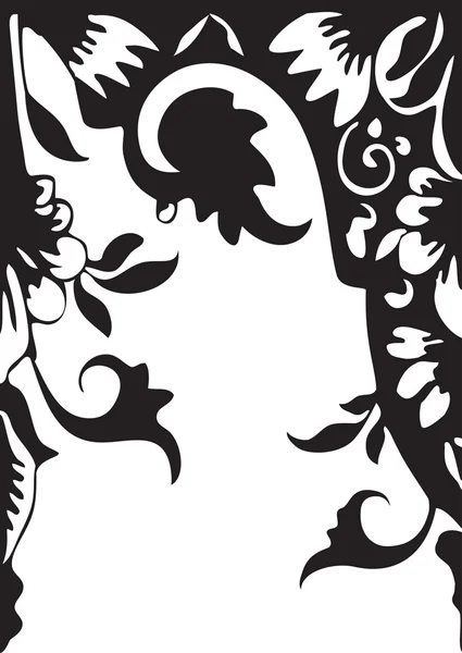 Borde floral sin costura vectorial. Elemento para el diseño — Vector de stock