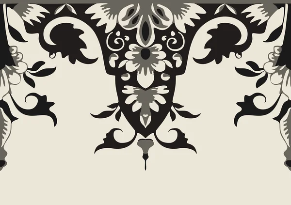 Borde floral sin costura vectorial. Elemento para el diseño — Vector de stock