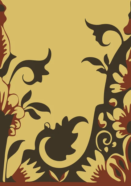 Borde floral sin costura vectorial. Elemento para el diseño — Archivo Imágenes Vectoriales