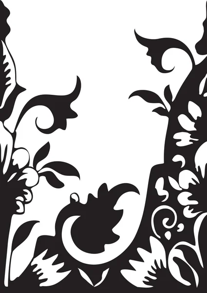 Vector naadloze floral grens. Element voor ontwerp — Stockvector