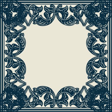 Vector ornate frame in Eastern style