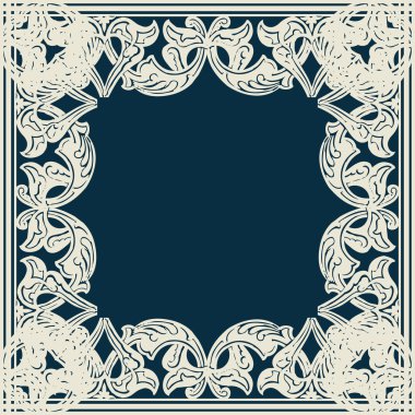 Vector ornate frame in Eastern style