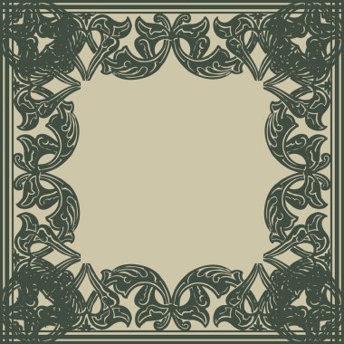Vector ornate frame in Eastern style
