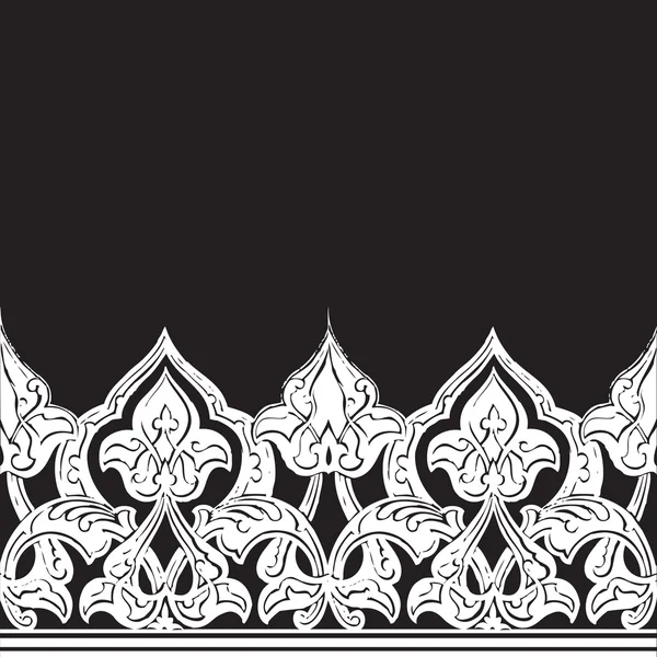 Vector illustration of ornamental seamless border (Arabic style) — Stockový vektor