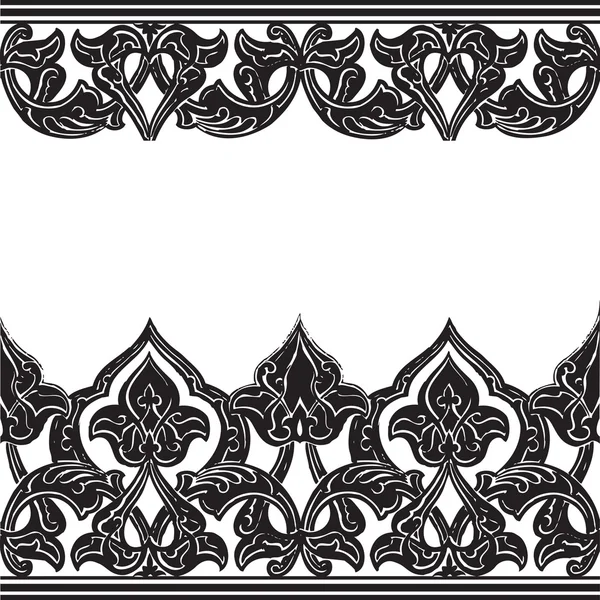 Vector illustration of ornamental seamless border (Arabic style) — Stock Vector
