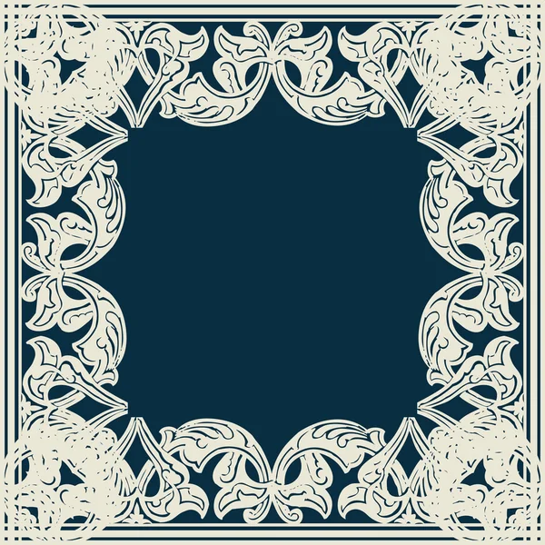 Vector ornate frame in Eastern style — 스톡 벡터