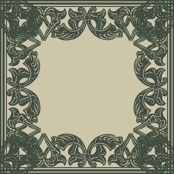 Vector ornate frame in Eastern style — Stock vektor