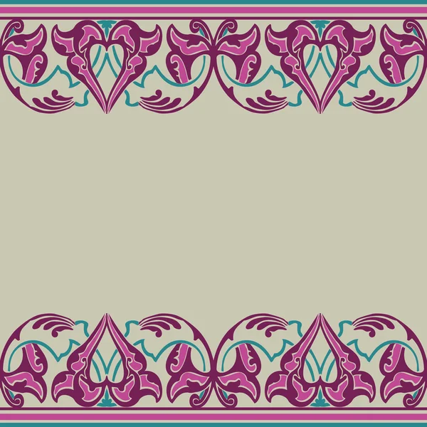 Vector ornate seamless border in Eastern style. — Stock Vector