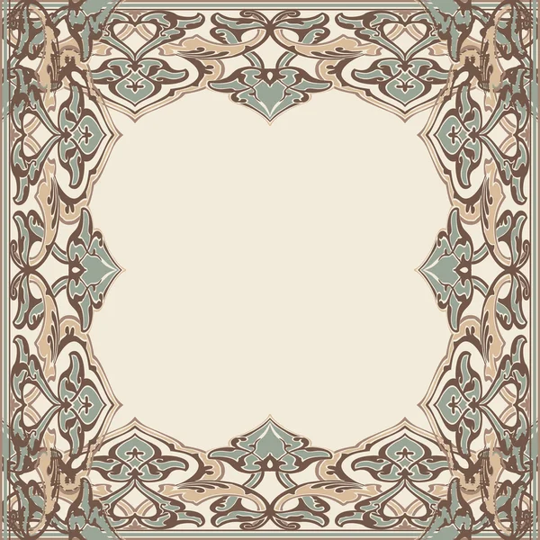 Vector ornate frame in Eastern style. — Stock Vector