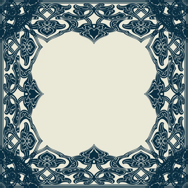 Vector ornate frame in Eastern style. — Stockvector