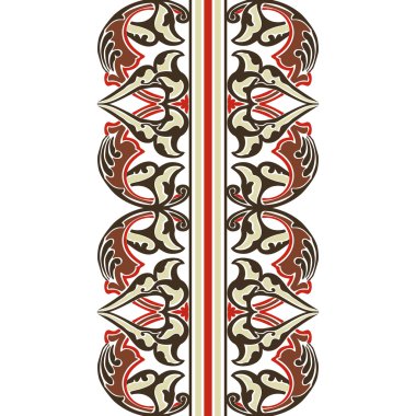 Vector ornate seamless border in Eastern style. clipart
