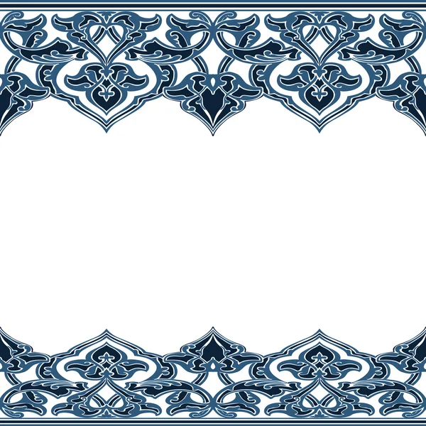 Vector ornate seamless border in Eastern style. — Stock Vector