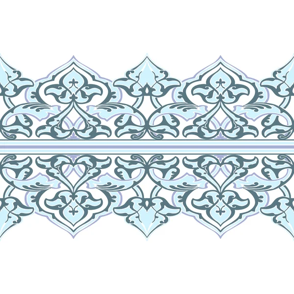 Vector ornate seamless border in Eastern style. — Stock Vector