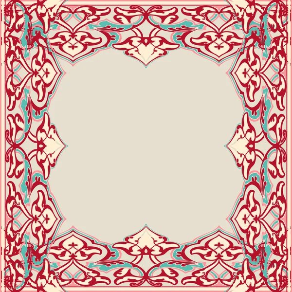 Vector ornate frame in Eastern style. — ストックベクタ