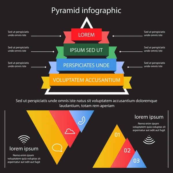 Infopyramide für Unternehmen — Stockvektor