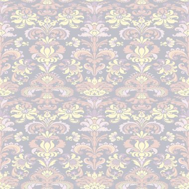renkli damask sorunsuz çiçek desenli arka plan