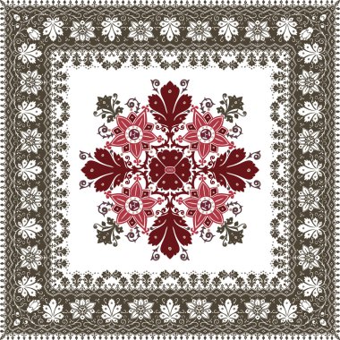 etnik şal çiçek desenli tasarlamak