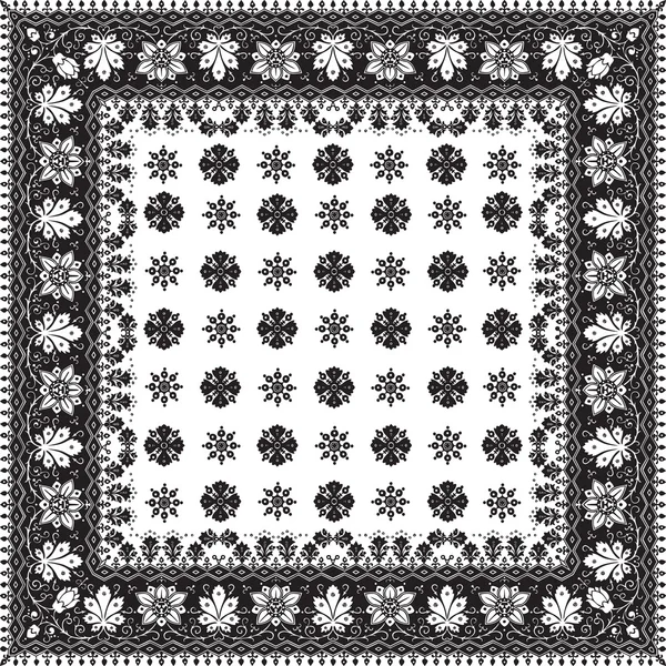 Абстрактный дизайн этнической шаль цветочный узор — стоковый вектор