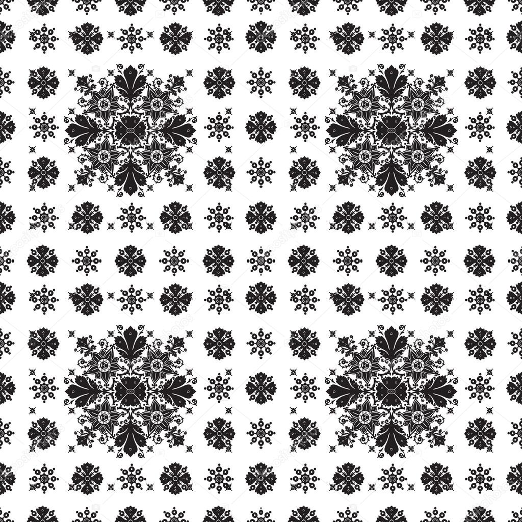 abstract ethnic seamless floral pattern design
