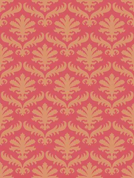 Vector colorido damasco sin costuras fondo patrón floral. Color. — Archivo Imágenes Vectoriales