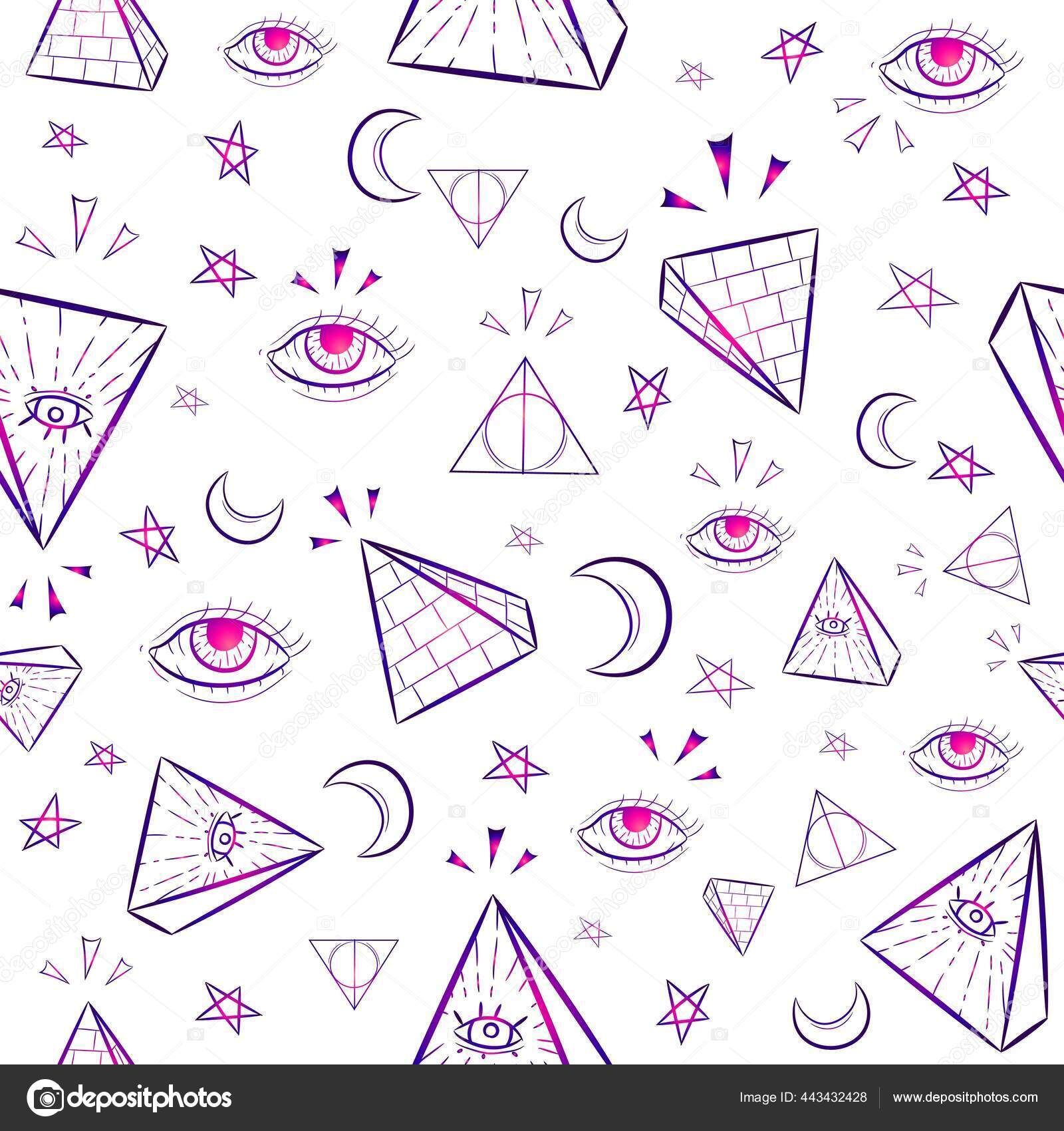 Gradient Seamless Pattern Occult Illuminati Symbols Repetitive Occult  Conspiracy Background Stock Vector by ©Adrielle-art 443432428, image size:1600x1700