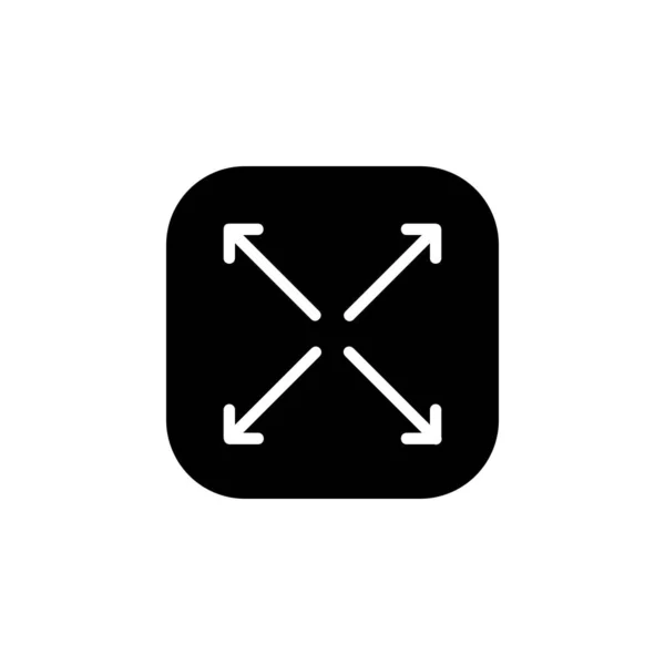 Maximize Стрелка Полноэкранная Иконка Иконка Приложения Идеально Подходит Логотипа Веб — стоковый вектор
