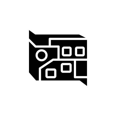 Harita, konum ve seyahat simgesi. uygulama simgesi. Logo, uygulama, sunum, özgeçmiş ve daha fazlası için mükemmel. simge tasarımı katı biçim