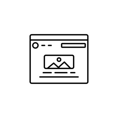 İniş sayfası ve web sitesi simgesi. İnternet pazarlama ikonu. Logo için mükemmel, sunum şablonu, web sitesi, uygulama ve daha fazla ürün. vektör simgesi tasarım biçimi