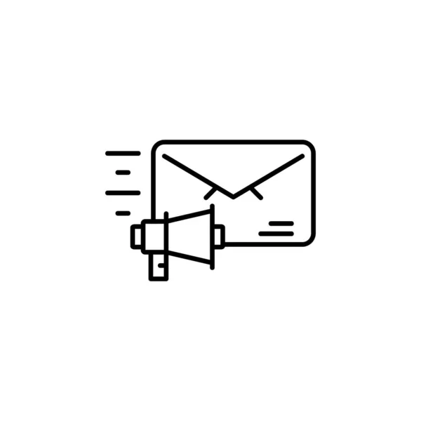 Mail Marketing Mail Ikon Internetes Marketing Ikon Tökéletes Logó Prezentációs — Stock Vector