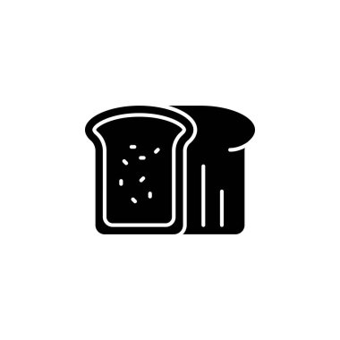 Ekmek vektör simgesi. Yiyecek ve içecek ikonu katı bir tarz. Logo, sunum, web sitesi ve daha fazlası için mükemmel bir kullanım. modern simge tasarımı kabartma biçimi