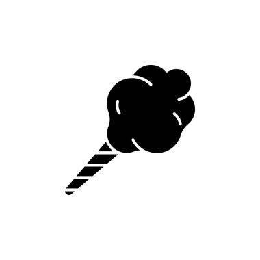 Pamuk Şeker vektör simgesi. Yiyecek ve içecek ikonu katı bir tarz. Logo, sunum, web sitesi ve daha fazlası için mükemmel bir kullanım. modern simge tasarımı kabartma biçimi