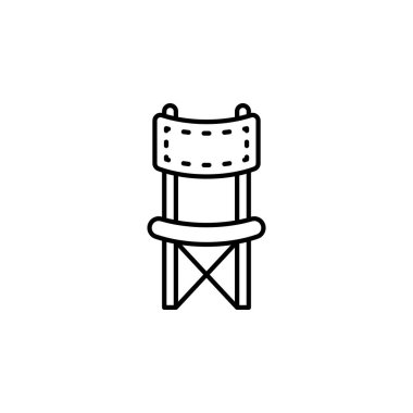 Kamp Sandalyesi vektör simgesi. Macera ikonu tarzı. Logo, sunum, web sitesi ve daha fazlası için mükemmel bir kullanım. modern simge tasarımı özet biçimi